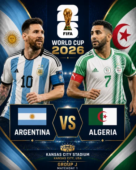 مباراة الجزائر والارجنتين كاس العالم 2026