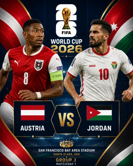اهداف مباراة الاردن والنمسا كاس العالم 2026