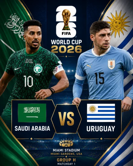اهداف مباراة السعودية واوروجواي كاس العالم 2026