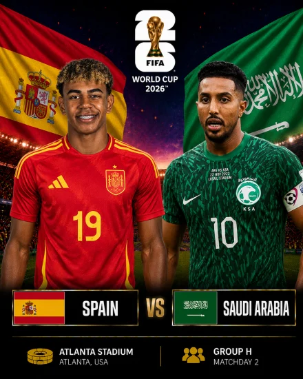 اهداف مباراة اسبانيا والسعودية كاس العالم 2026