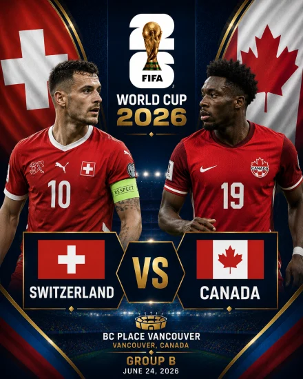 اهداف مباراة سويسرا وكندا كاس العالم 2026